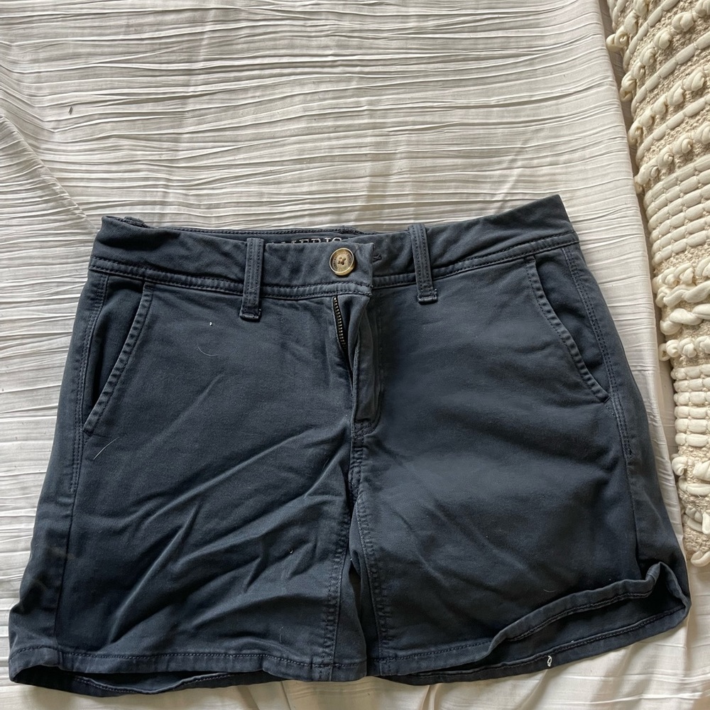 blue shorts